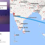 Bản đồ đường bay từ HCM đi Mumbai