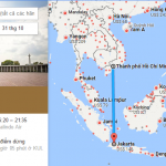 Bản đồ đường bay từ HCM đi Jakarta
