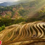Sunset at viewpoint 3 in China’s rice terraces
