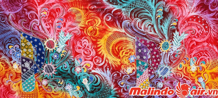 Vải batik được phối màu rực rỡ
