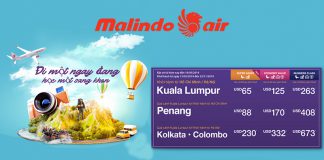 Vé máy bay khuyến mãi Malindo Air tháng 5