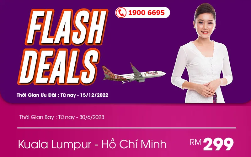 Malindo Air khuyến mãi vé máy bay từ Kuala Lumpur về TPHCM