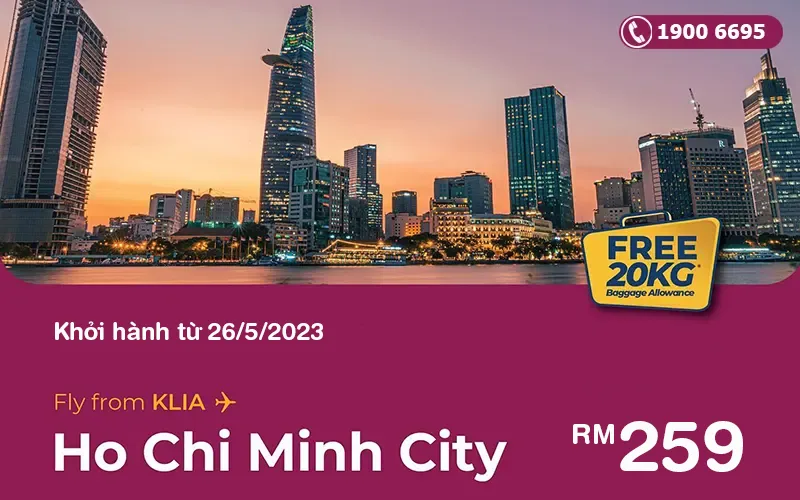 Malindo Air ưu đãi chuyến bay giữa Hồ Chí Minh và Kuala Lumpur